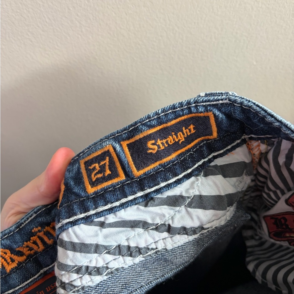 Rock‎ Revival Straight Leg Jeans Size 27 - Picture 7 of 7